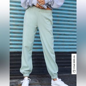 Brandy Melville John Galt Pale Green Rosa Joggers
